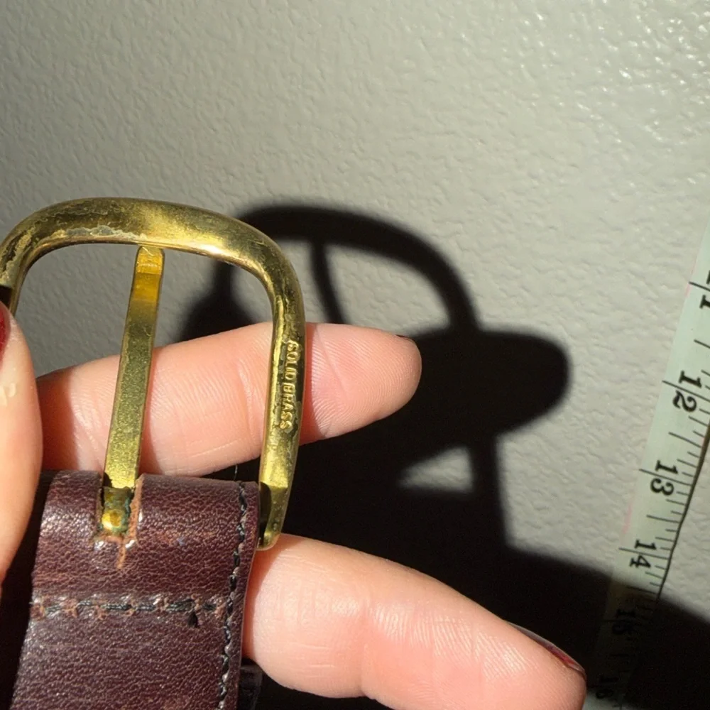 Hunts Club Brown Leather Belt Made in USA Size 40